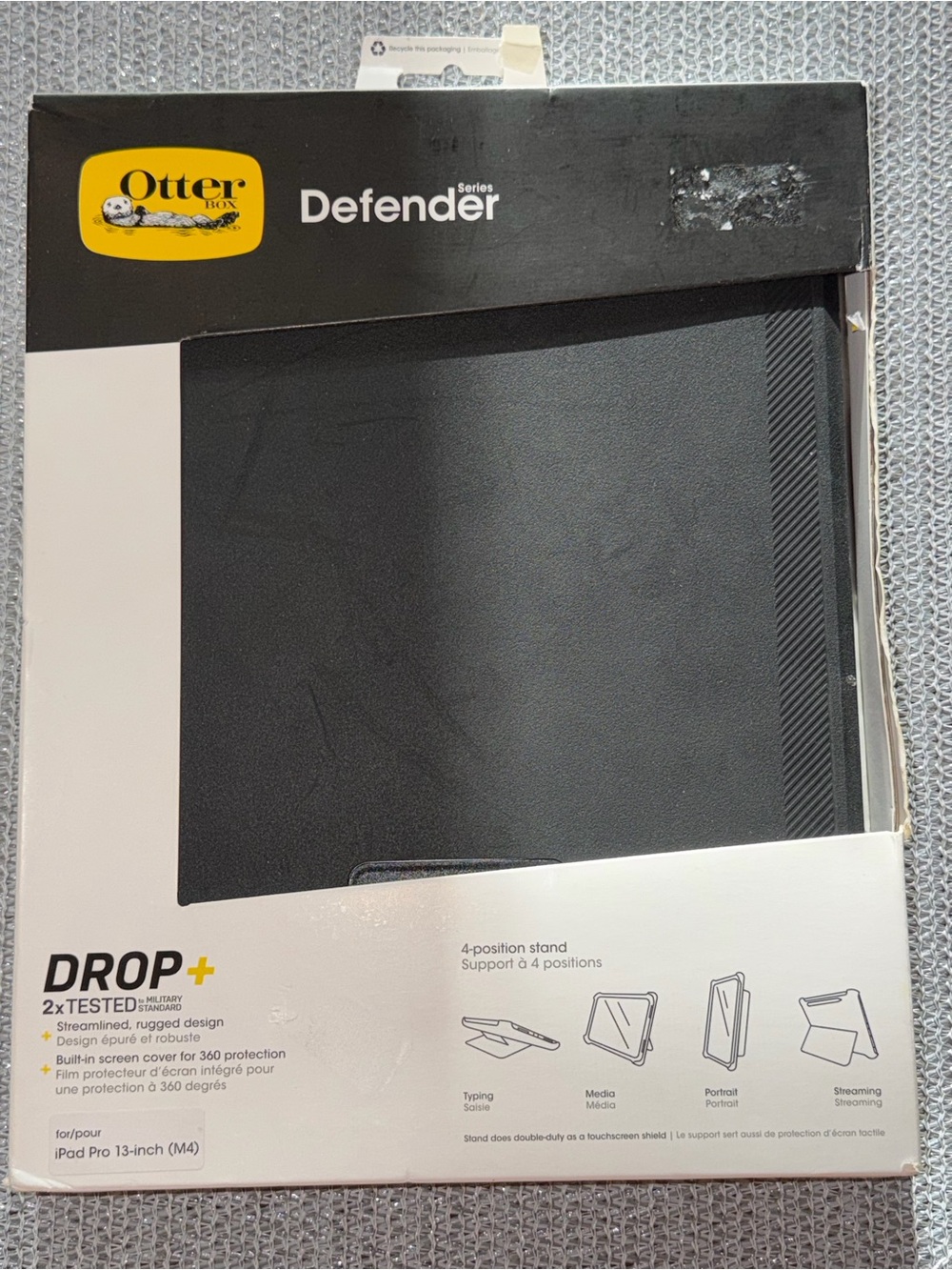 OtterBox Defender Series Black Rugged iPad Pro 13-inch Case
